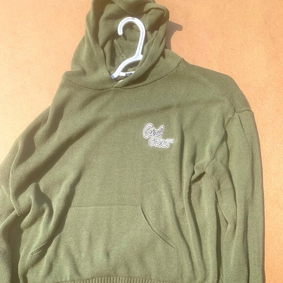 H&M Avocado Green Girls Crew Hoodie - Picture 1 of 11